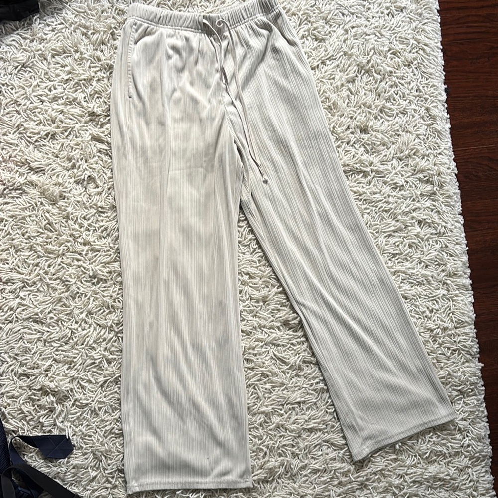 Striped Cream Lounge/Beach Pants